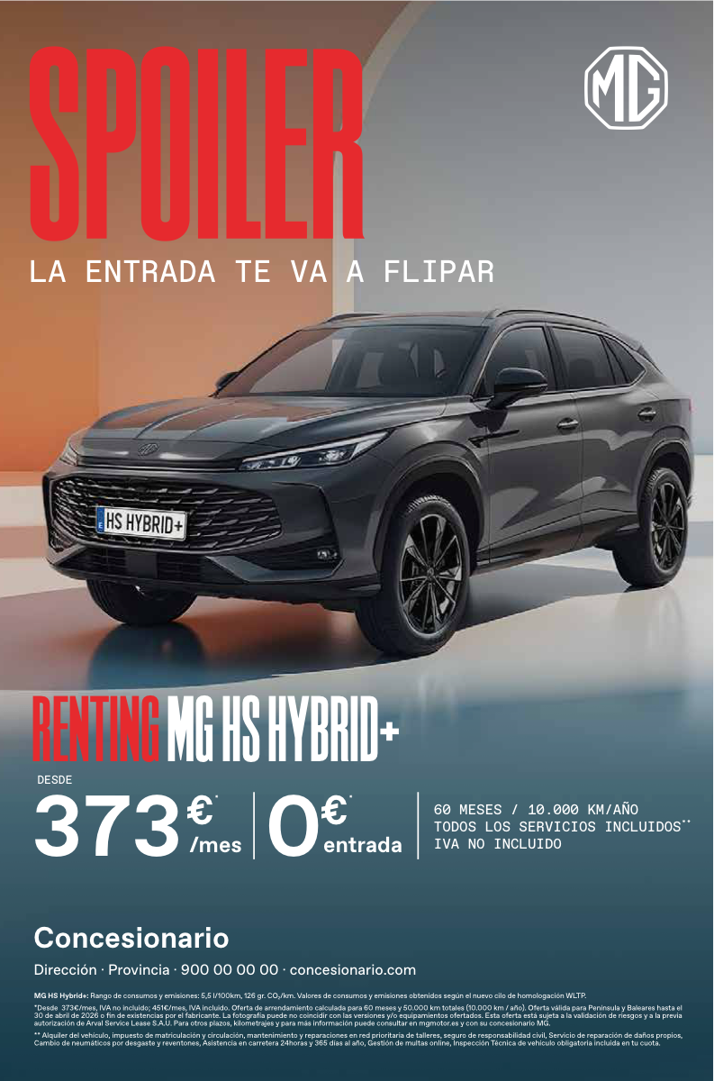 MG HS Hybrid+ Renting 373€/mes