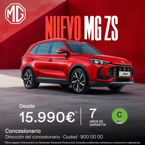 MG ZS Gasolina desde 15.990€ — Oferta limitada fin de stock